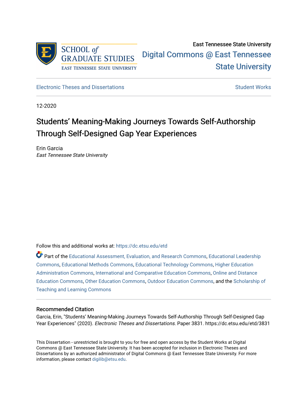 Students' Meaning-Making Journeys Towards Self-Authorship Through
