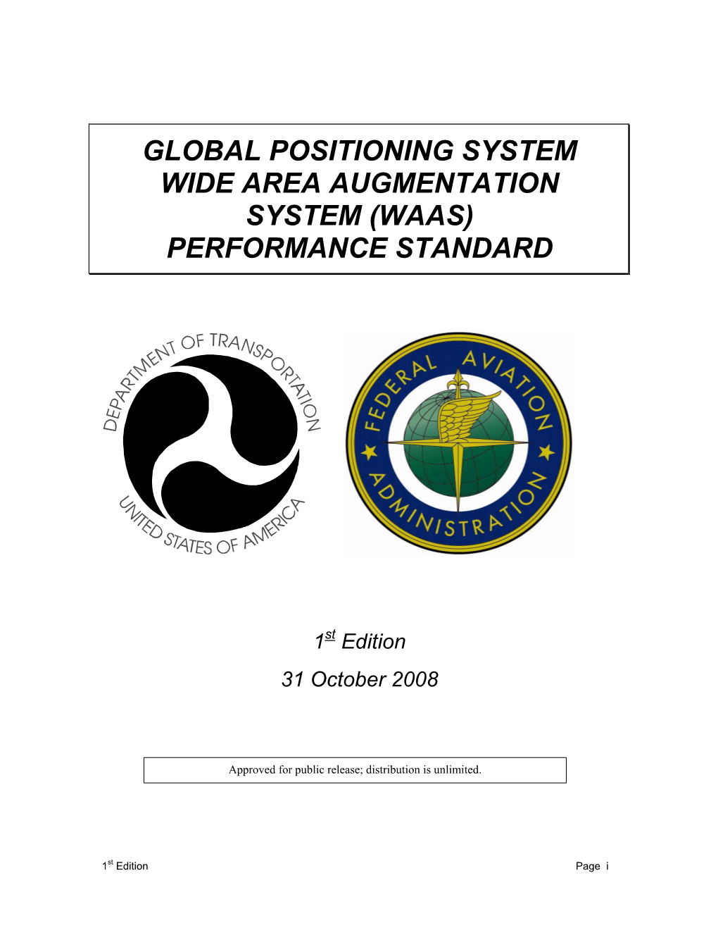 GPS WAAS Performance Standard