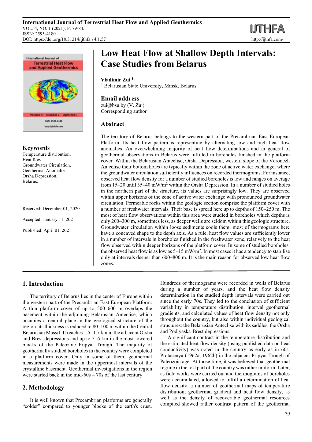 Low Heat Flow at Shallow Depth Intervals: Case Studies from Belarus