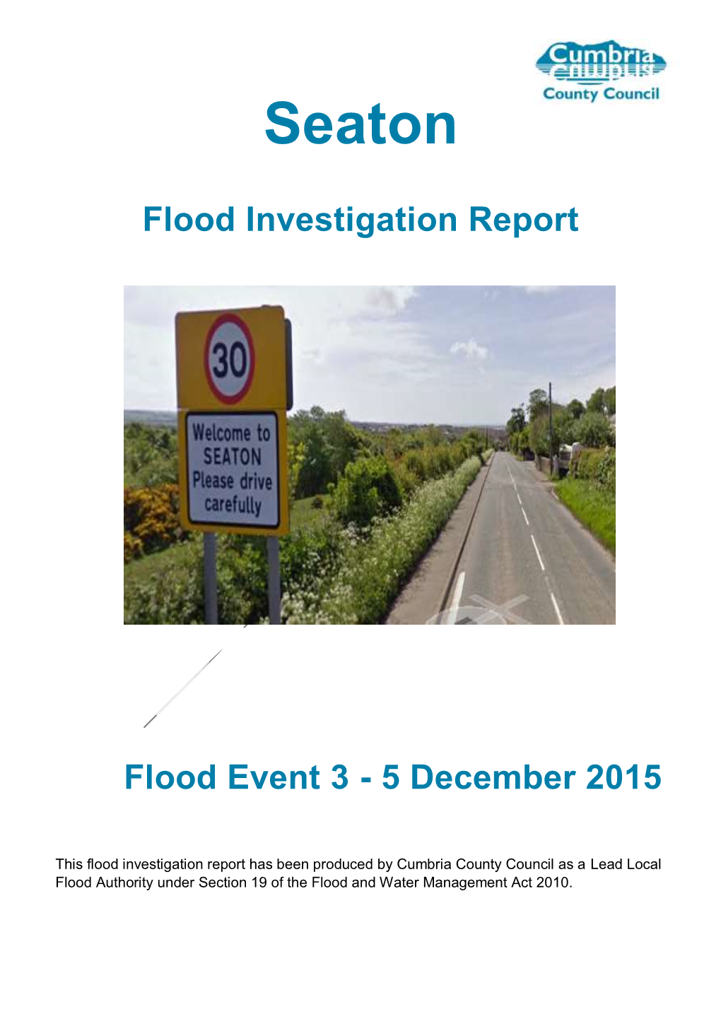 Seaton Draft Flood Investigation Report