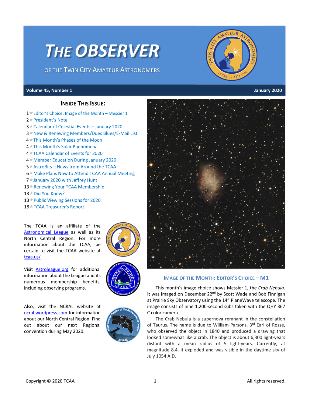 January 2020 OBSERVER