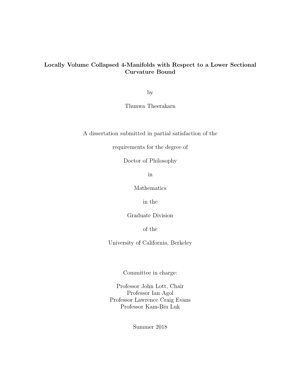 Locally Volume Collapsed 4-Manifolds with Respect to a Lower Sectional Curvature Bound