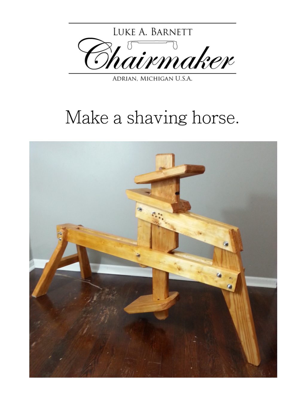 Build a Shave Horse Instructions