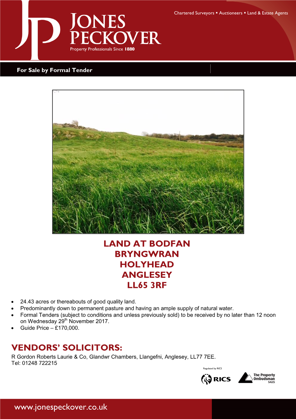 Land at Bodfan Bryngwran Holyhead Anglesey Ll65 3Rf