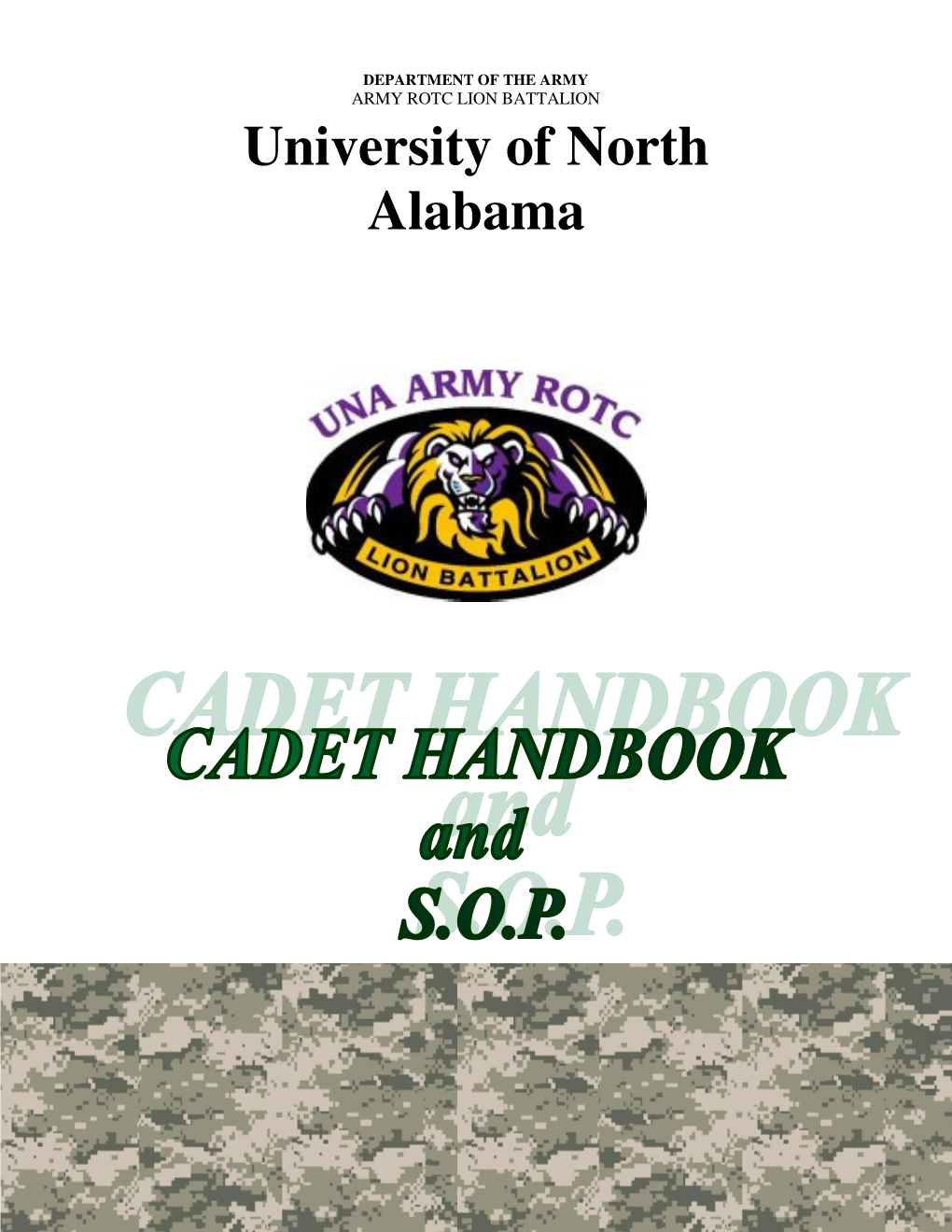 2009 Cadet Handbook