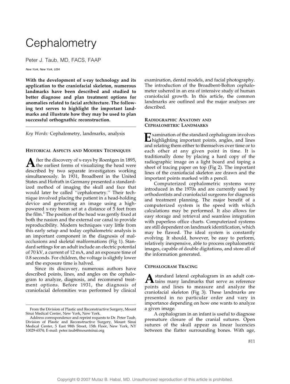 Cephalometry