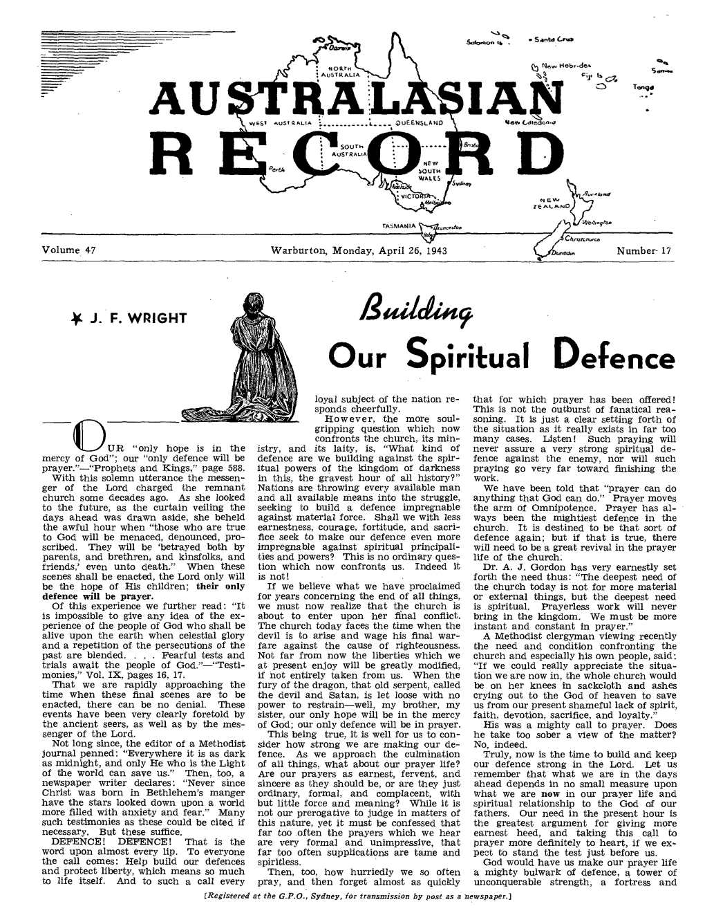 Australasian Record for 1943