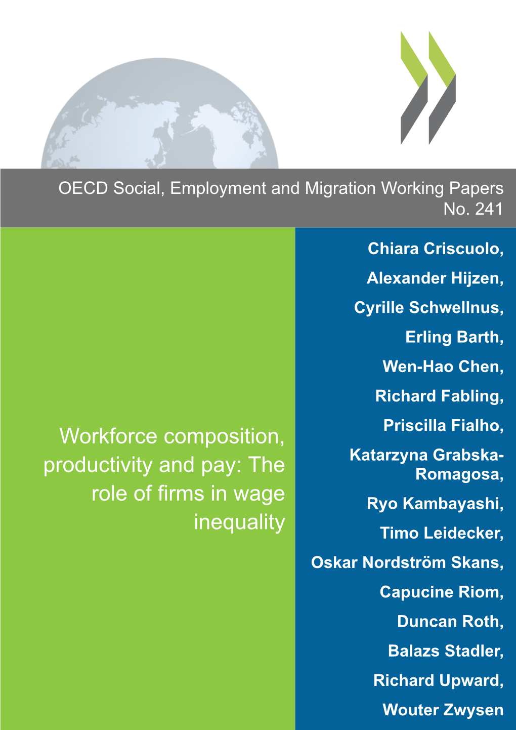 Workforce Composition, Productivity and Pay: the Role of Firms in Wage Inequality