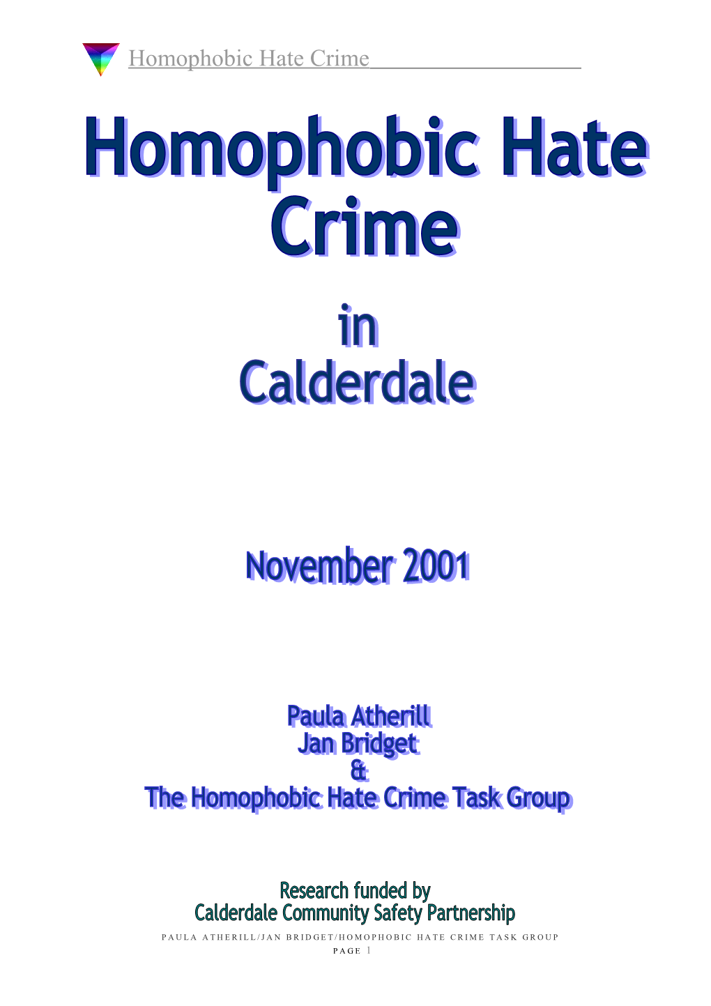 Homophobic Hate Crime