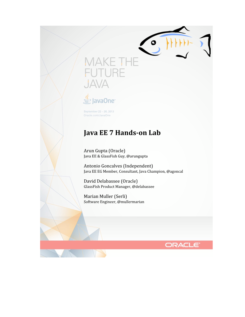 Java EE 7 Hands-‐On