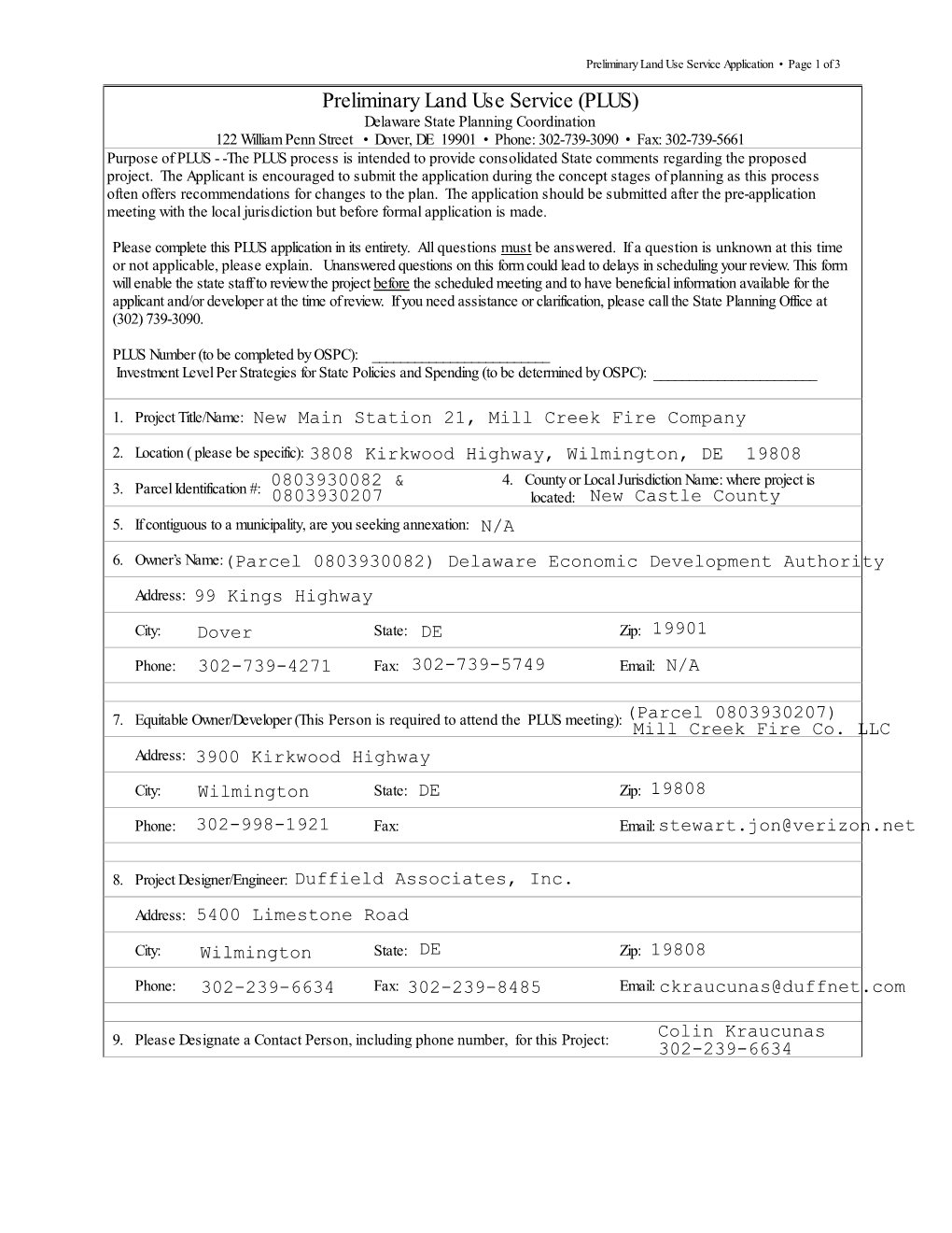 Preliminary Land Use Service (PLUS)