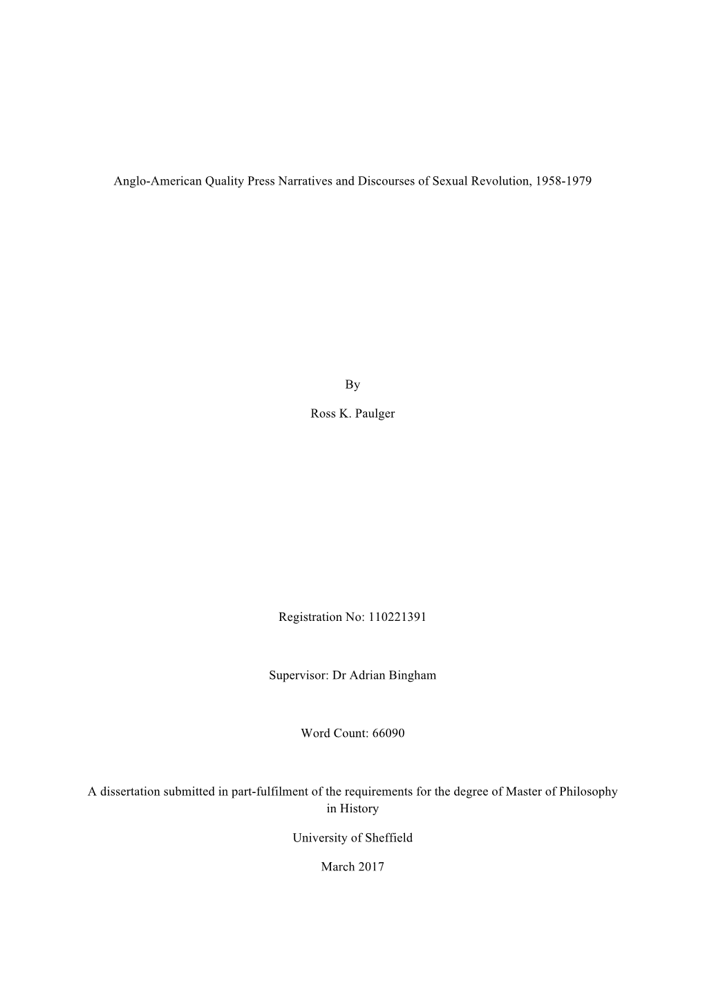 Paulger DISSERTATION