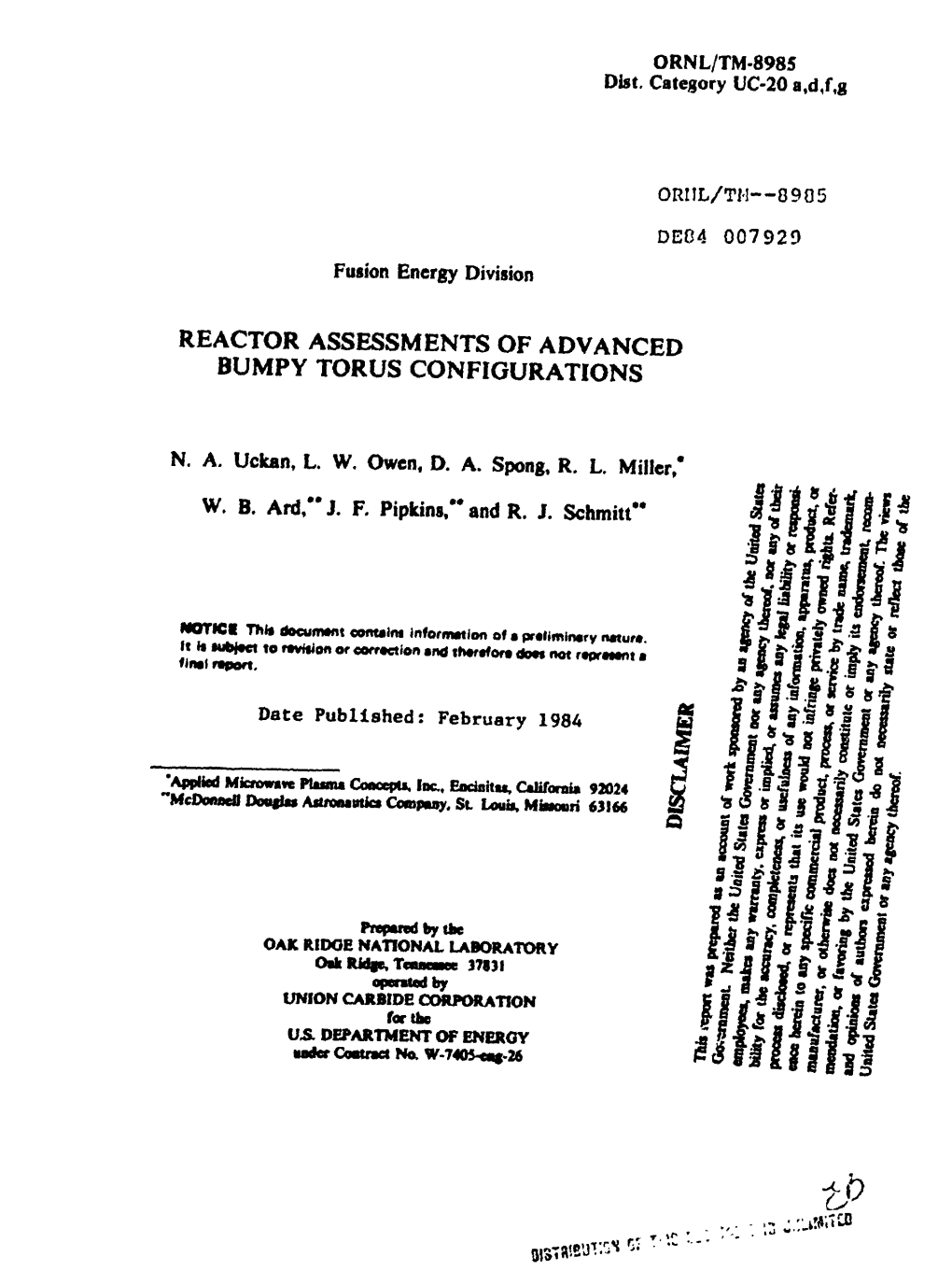 Reactor Assessments of Advanced Bumpy Torus Configurations