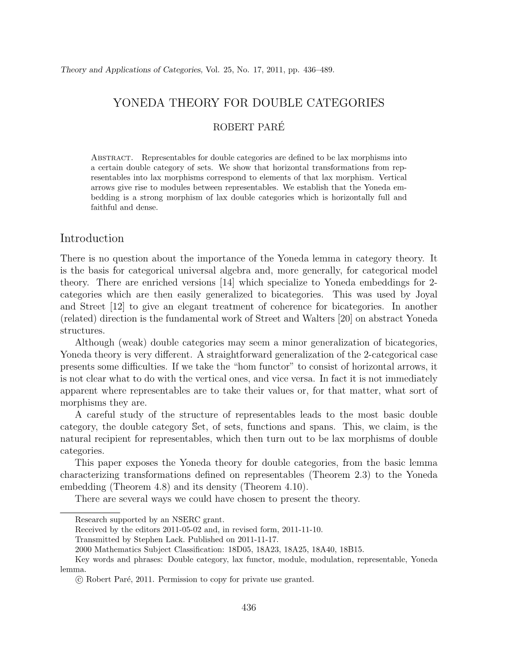Yoneda Theory for Double Categories