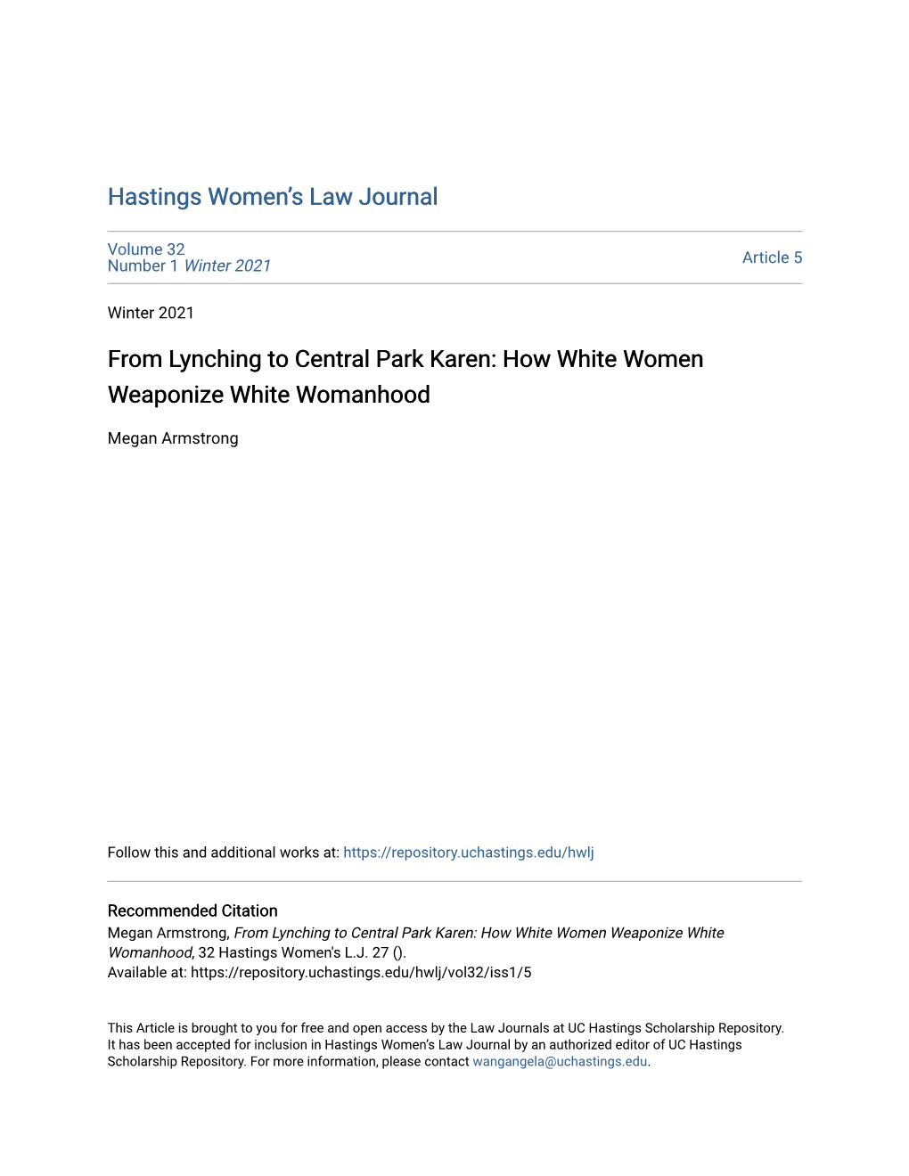 From Lynching to Central Park Karen: How White Women Weaponize White Womanhood