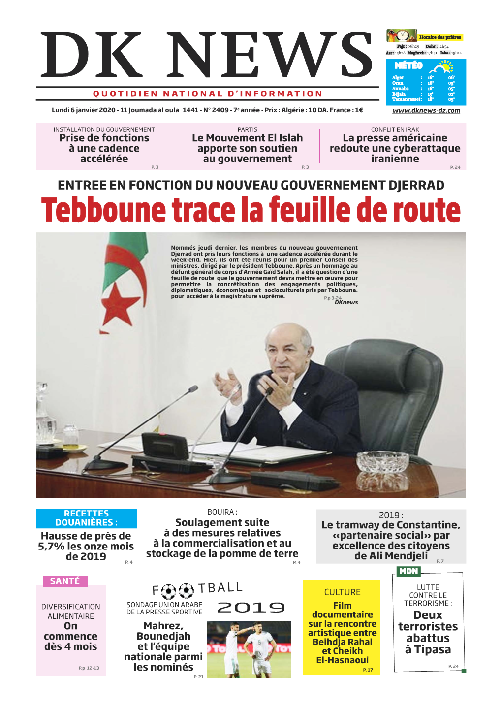 Tebboune Trace La Feuille De Route