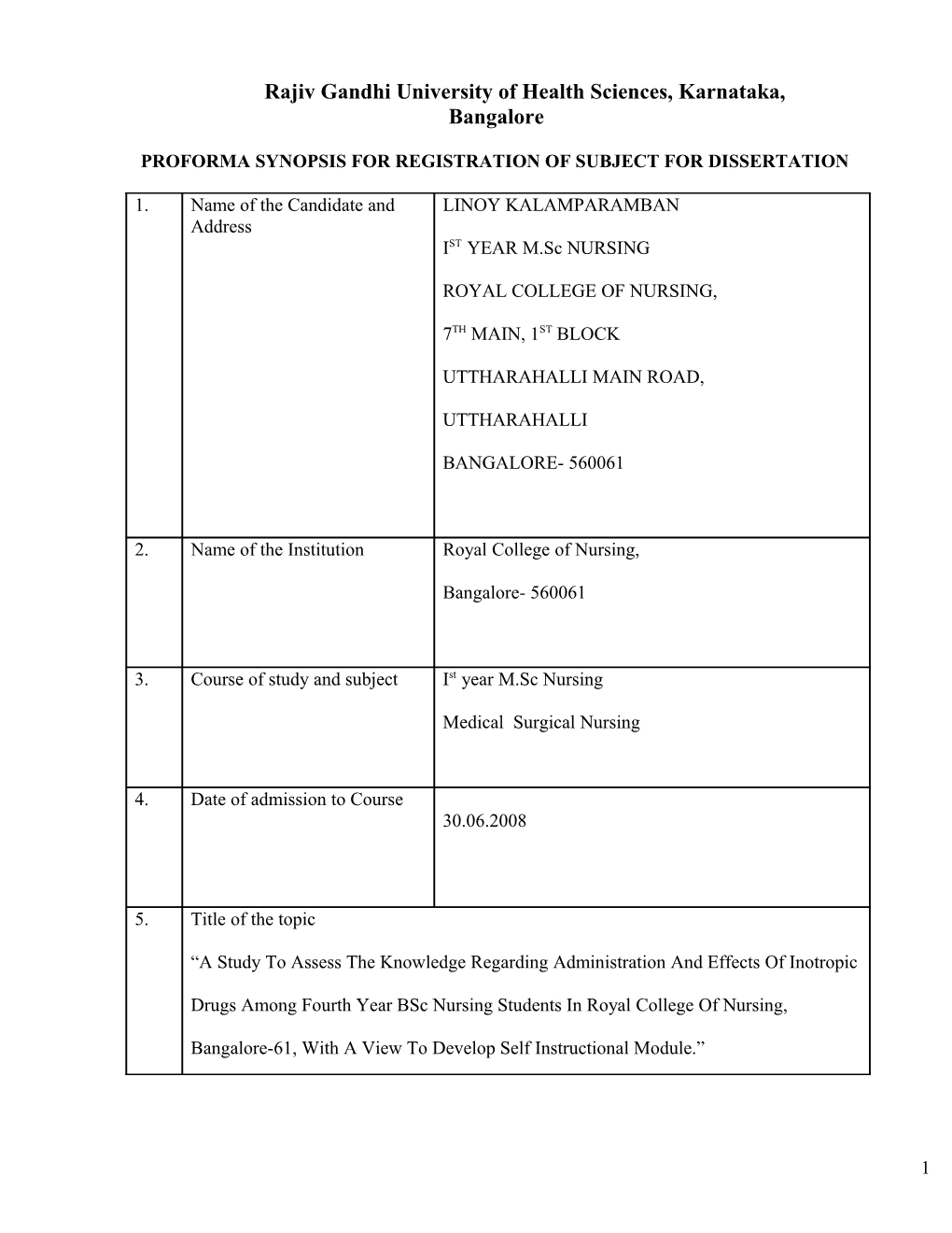 Rajiv Gandhi University of Health Sciences, Karnataka s50