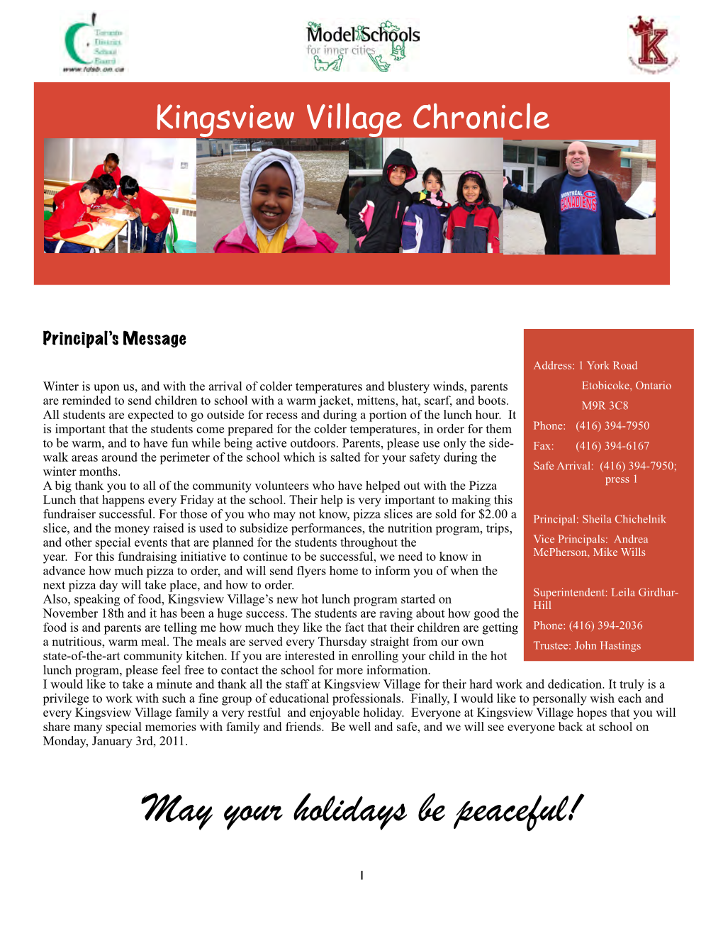 Newsletter December 2010