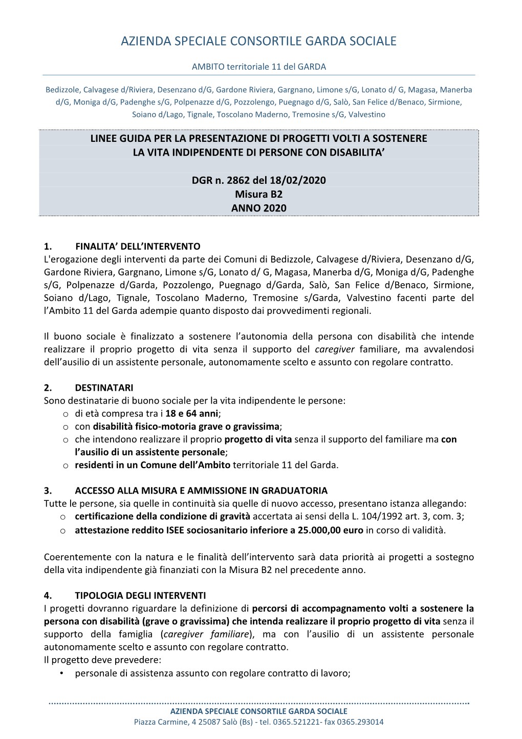 Azienda Speciale Consortile Garda Sociale