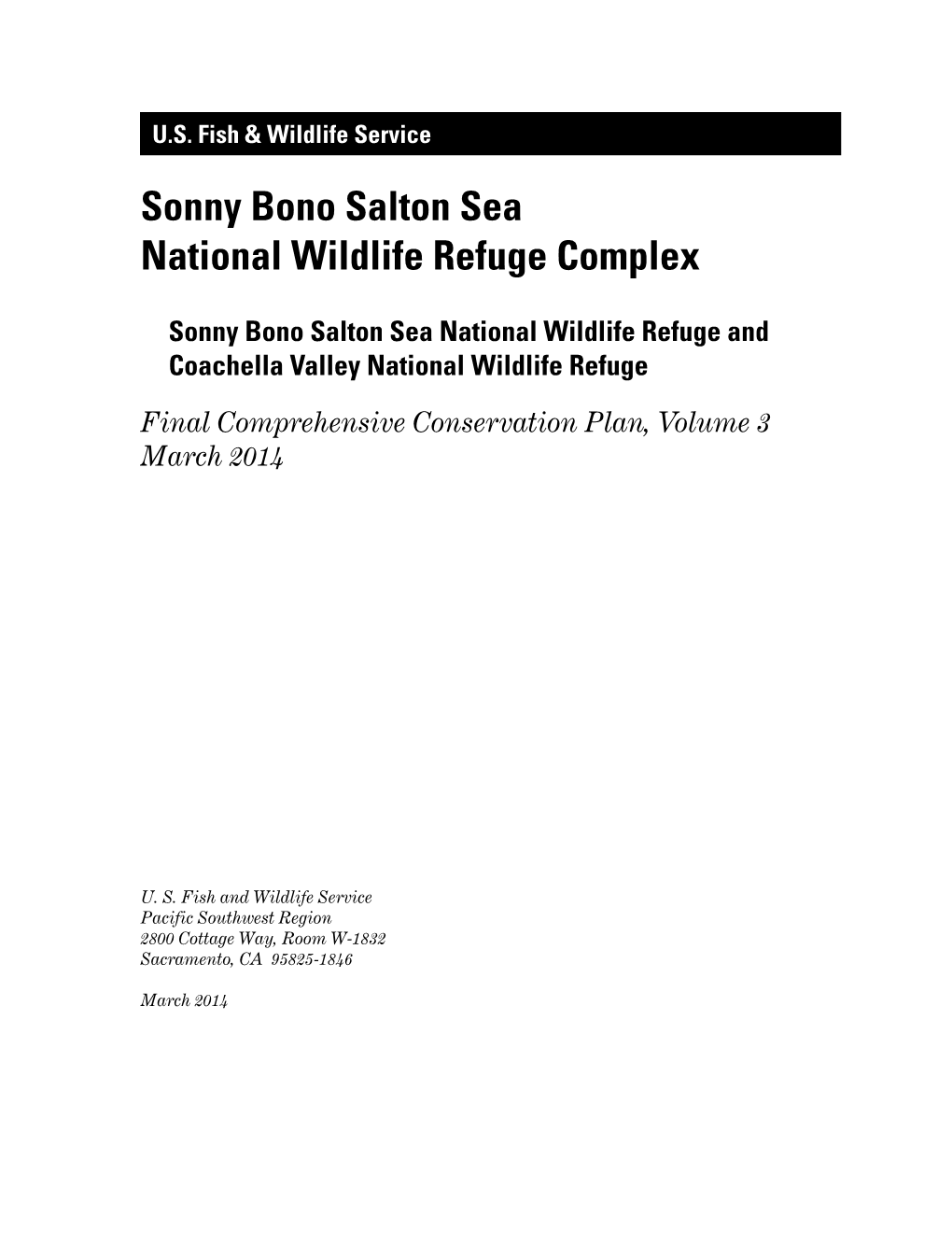 Sonny Bono Salton Sea National Wildlife Refuge Complex