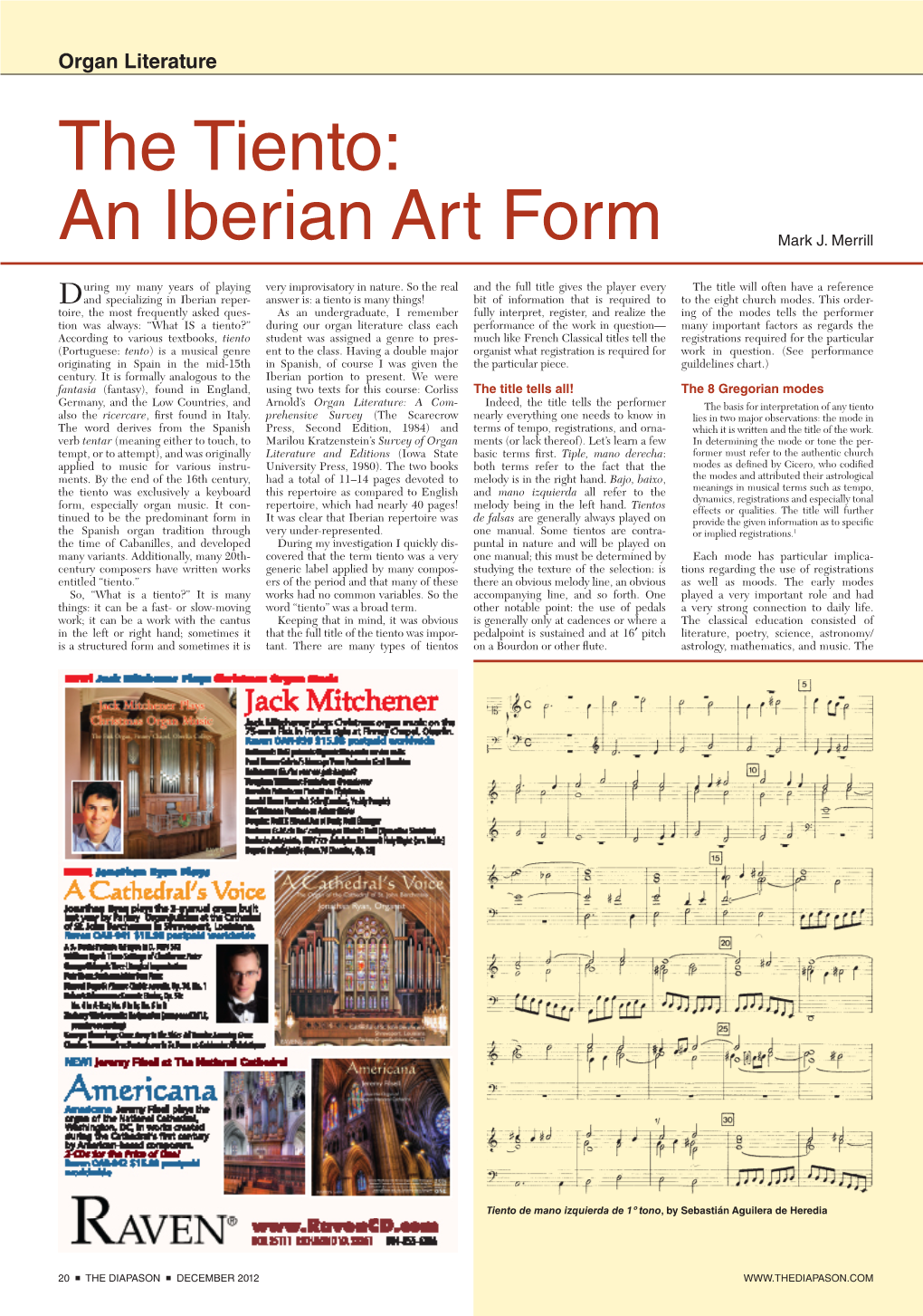 The Tiento: an Iberian Art Form