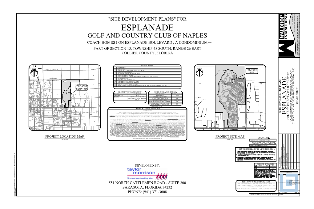 Esplanade Golf and Country Club of Naples, According to the Plat Thereof