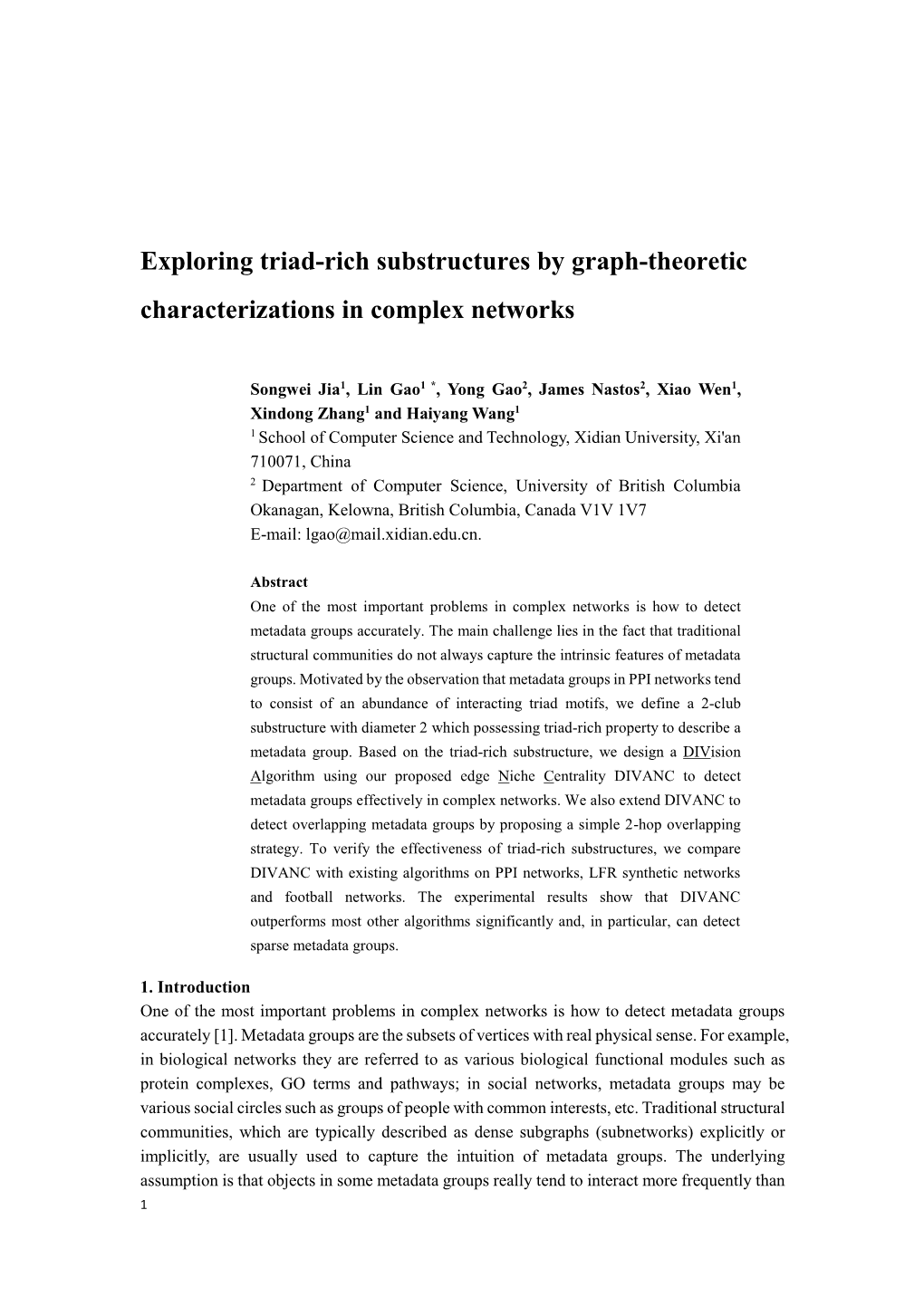 Exploring Triad-Rich Substructures by Graph-Theoretic Characterizations in Complex Networks