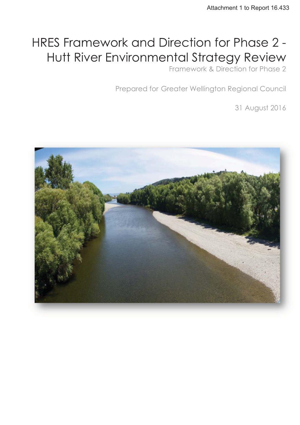 Hutt River Environmental Strategy Review Framework & Direction for Phase 2