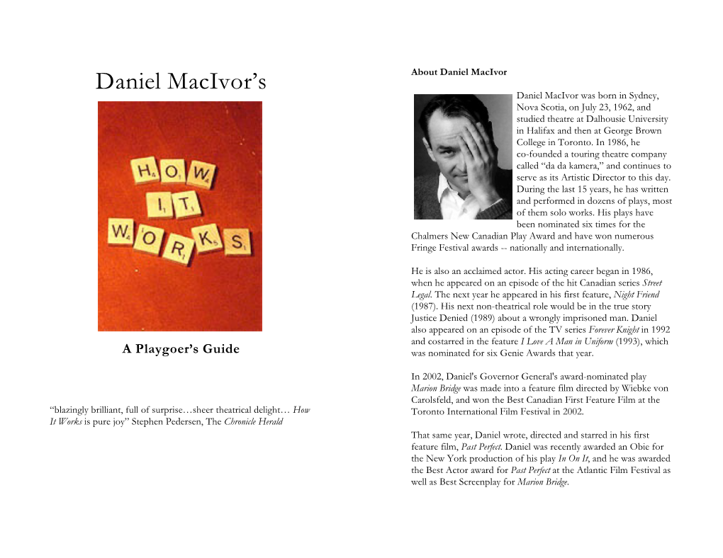 Daniel Macivor's Marion Bridge