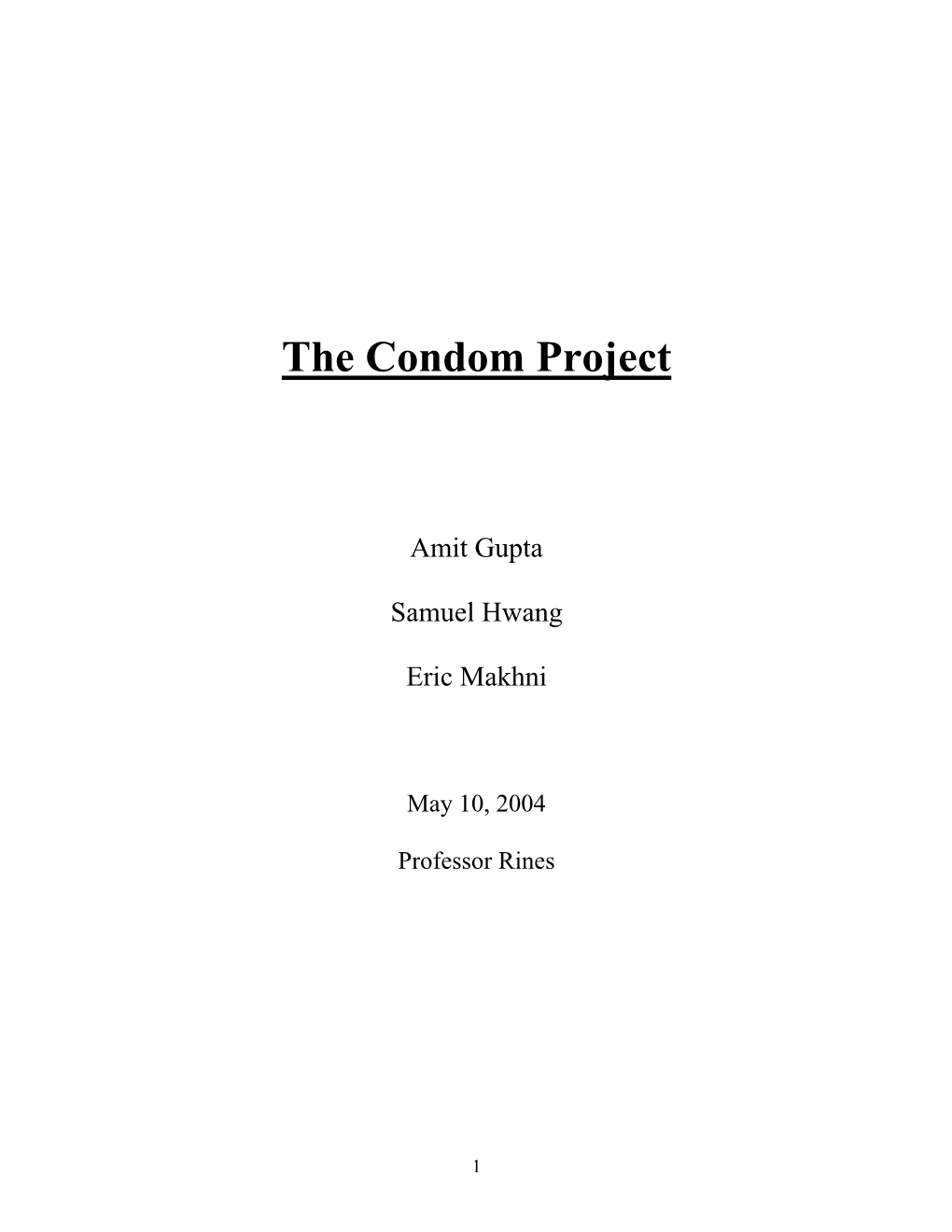 The Condom Project