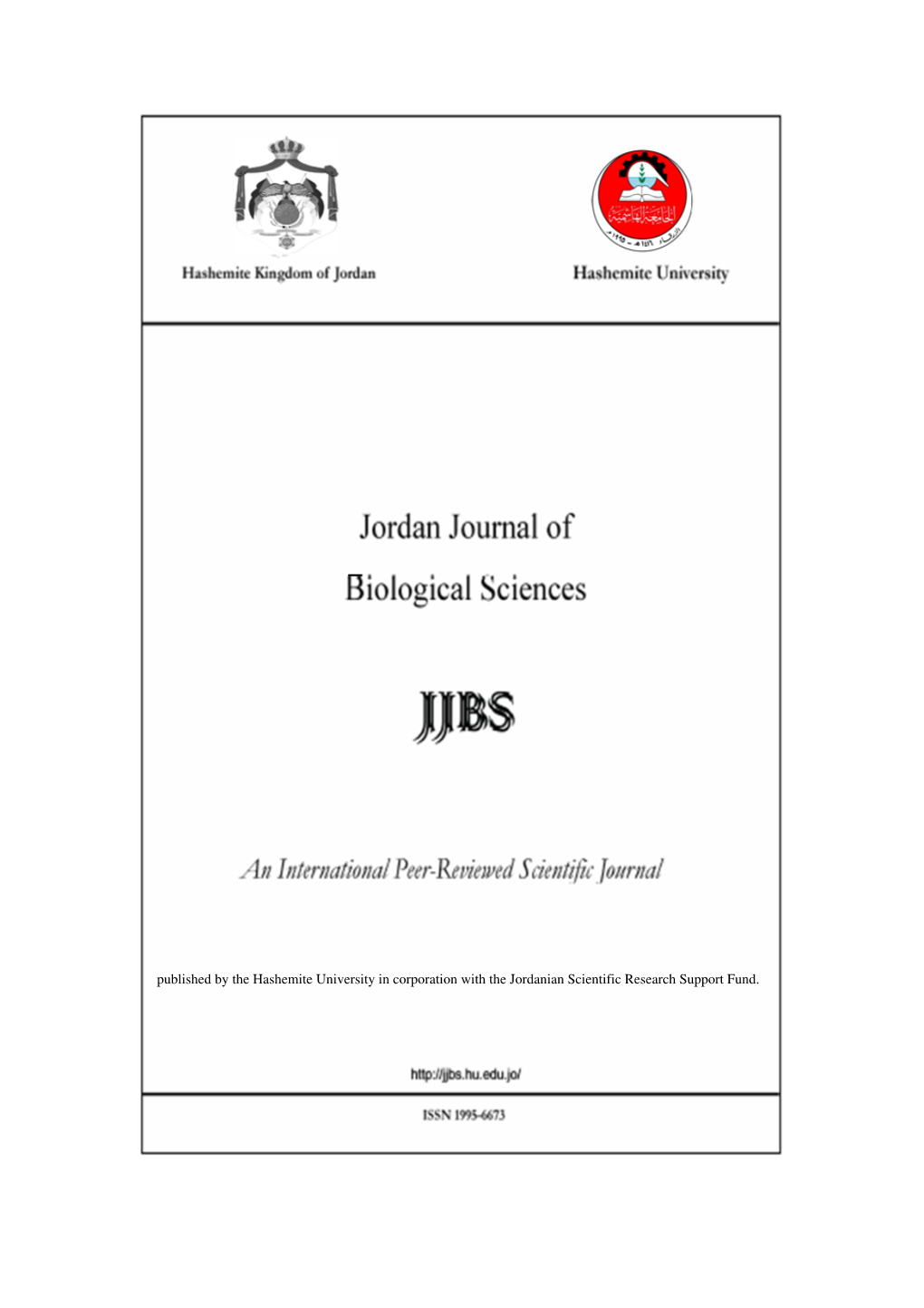 Published by the Hashemite University in Corporation with the Jordanian Scientific Research Support Fund