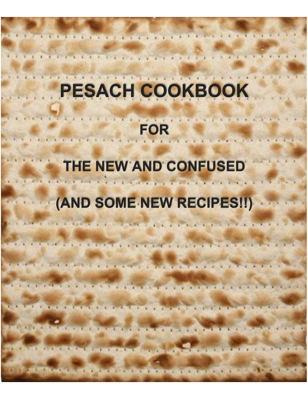 Pesach Cookbook