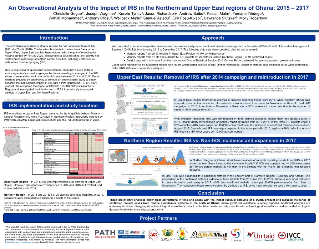 An Observational Analysis of the Impact of IRS in the Northern And