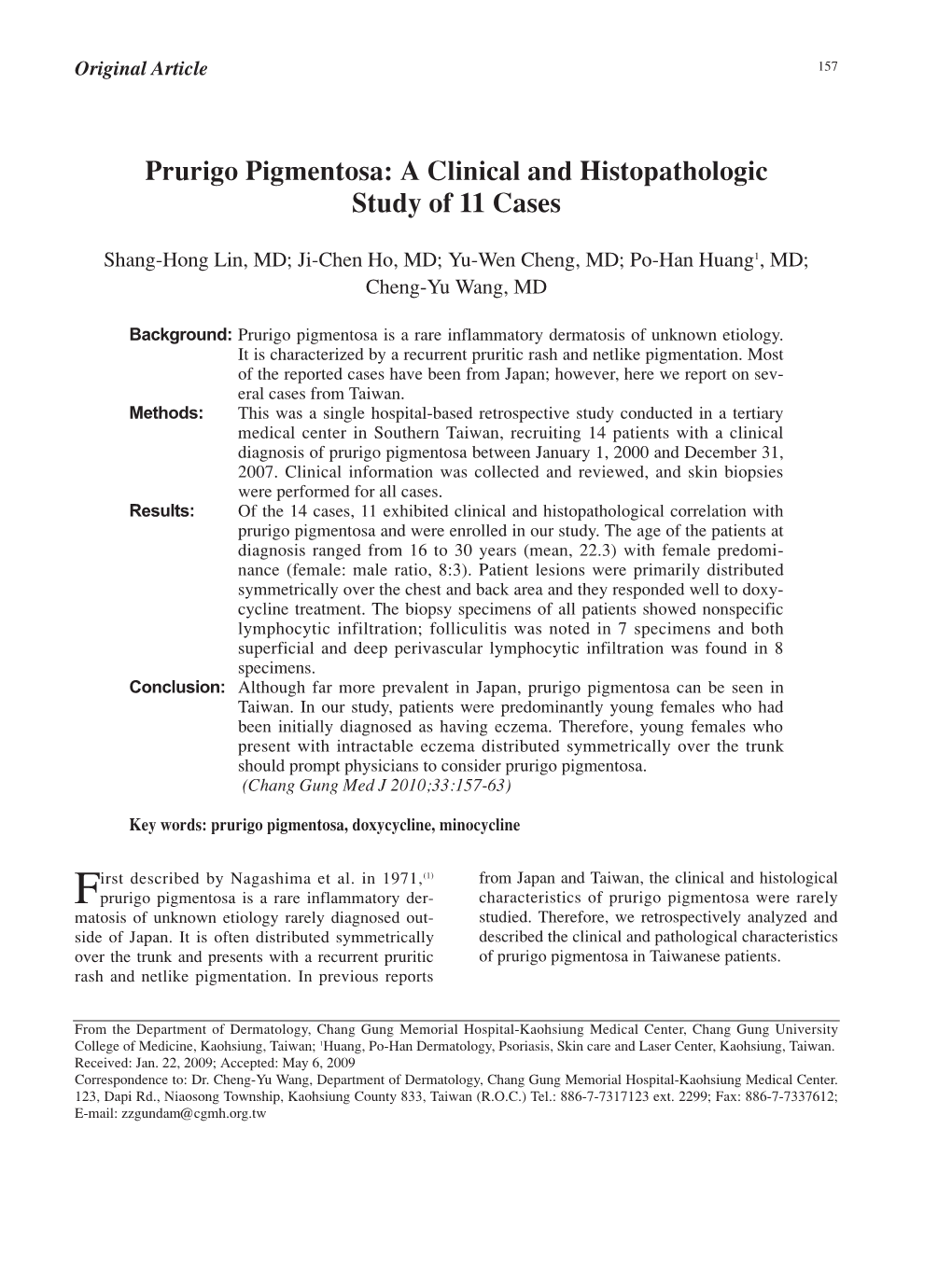 Prurigo Pigmentosa: a Clinical and Histopathologic Study of 11 Cases