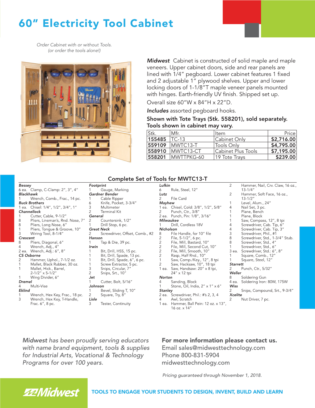 60” Electricity Tool Cabinet