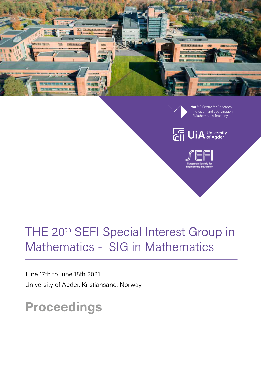 Proceedings 2 the 20Th SEFI Special Interest Group in Mathematics - SIG in Mathematics