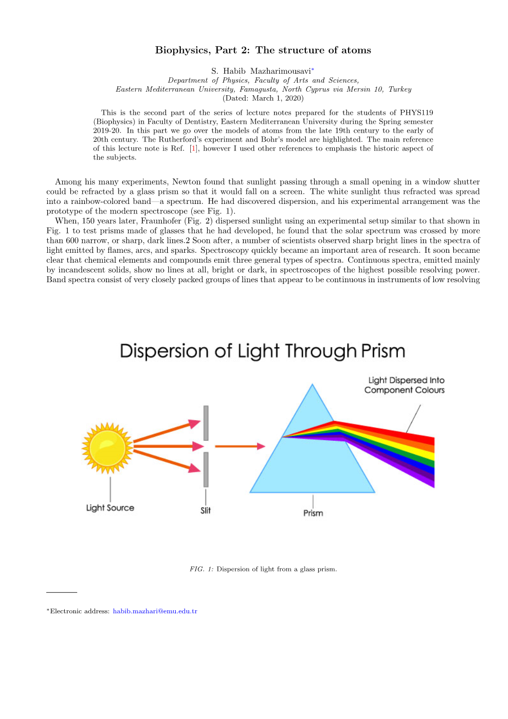 The Structure of Atoms