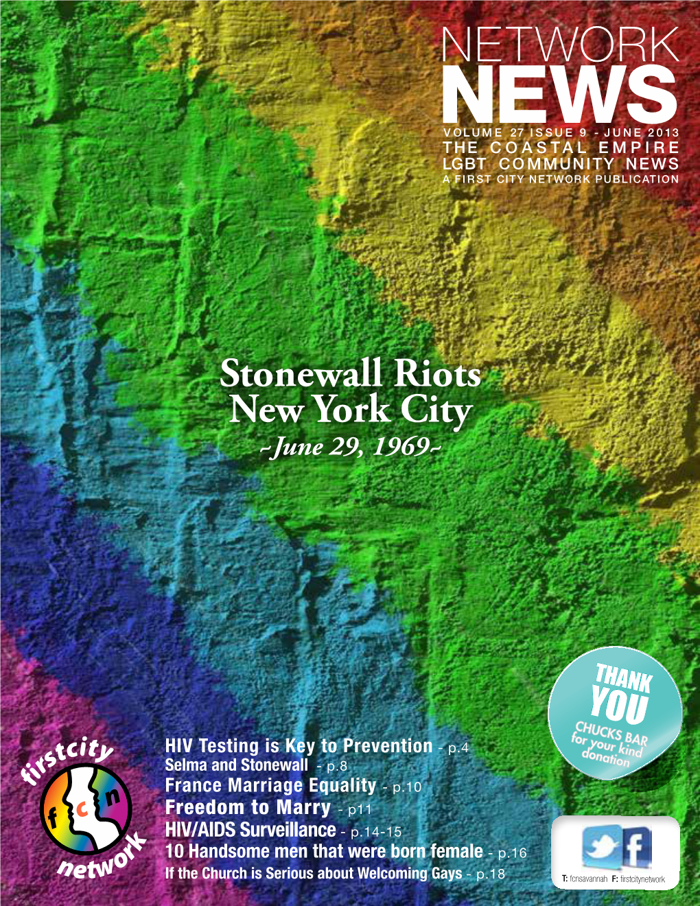 June 2013 the Coastal Empire Lgbt Community News a First City Network Publication