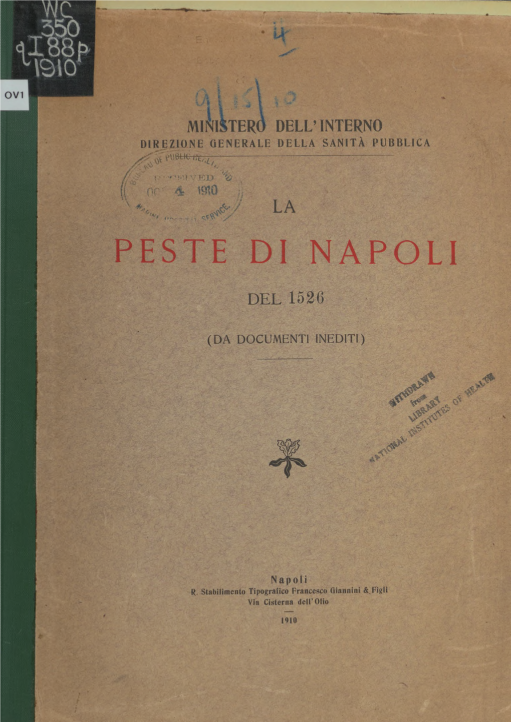 La Peste Di Napoli Del 1526