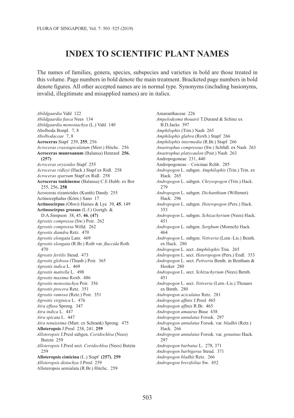 Index to Scientific Plant Names