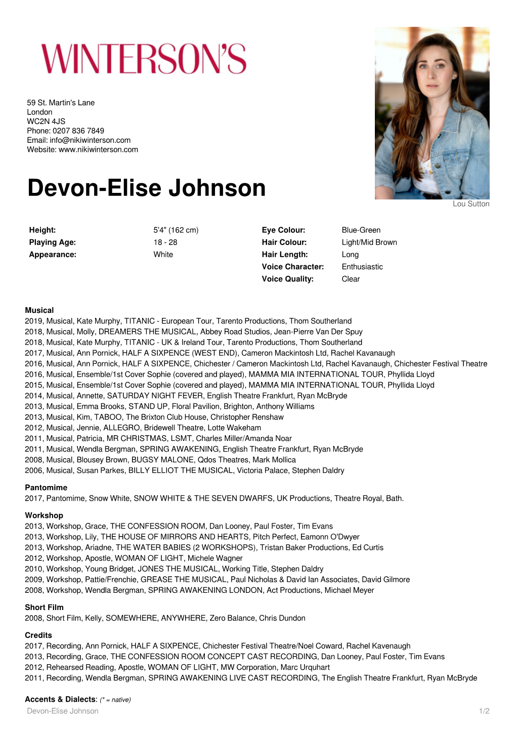 Devon-Elise Johnson Lou Sutton