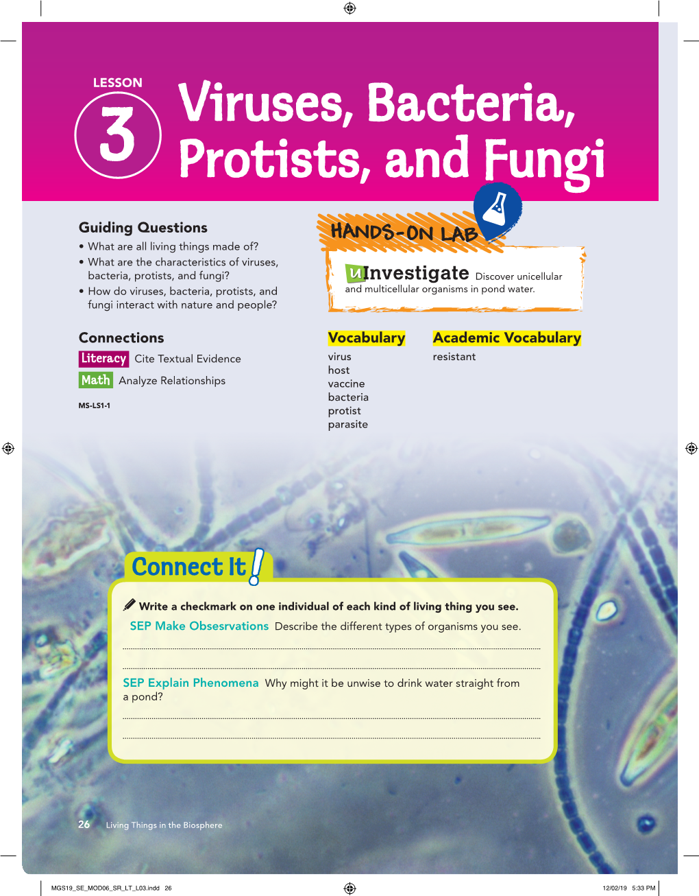 Viruses, Bacteria, Protists, and Fungi? Discover Unicellular • How Do Viruses, Bacteria, Protists, and and Multicellular Organisms in Pond Water
