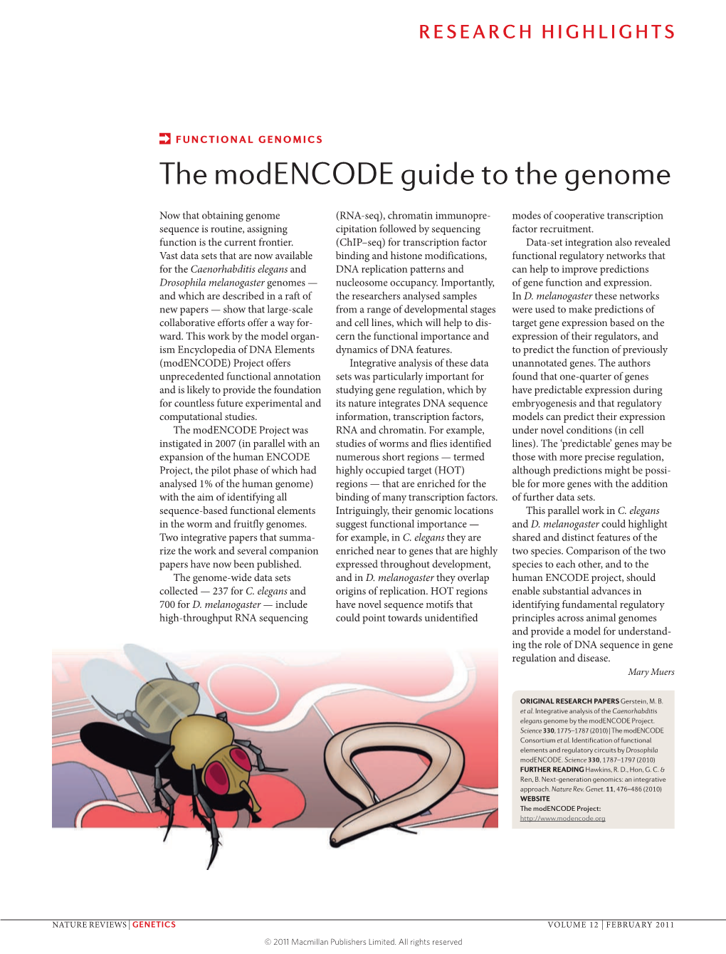 Functional Genomics: the Modencode Guide to the Genome