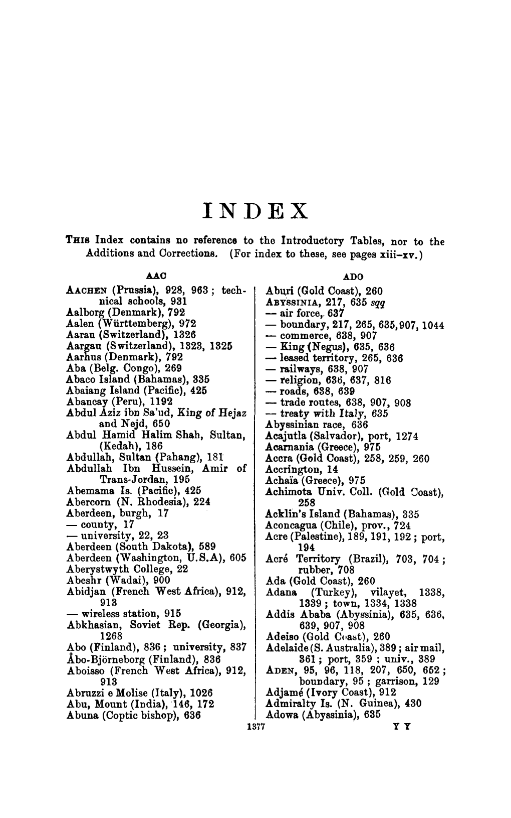 Treaty with Italy, 635 and Nejd, 650 Abyssinian Race, 636 Abdul Hamid Halim Shah, Sultan