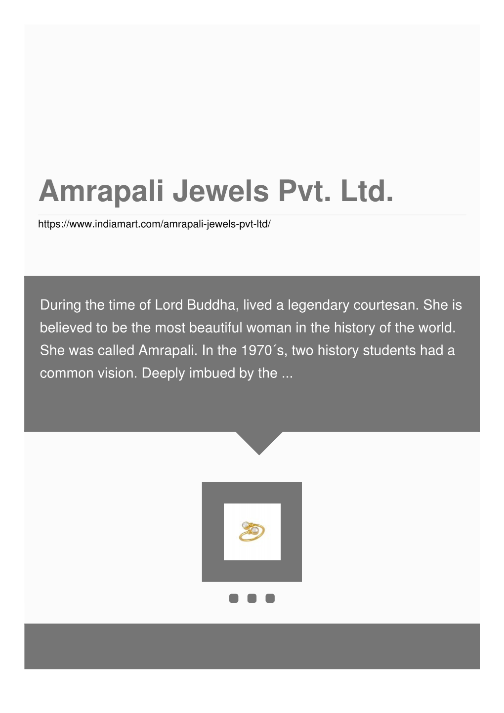 Amrapali Jewels Pvt. Ltd