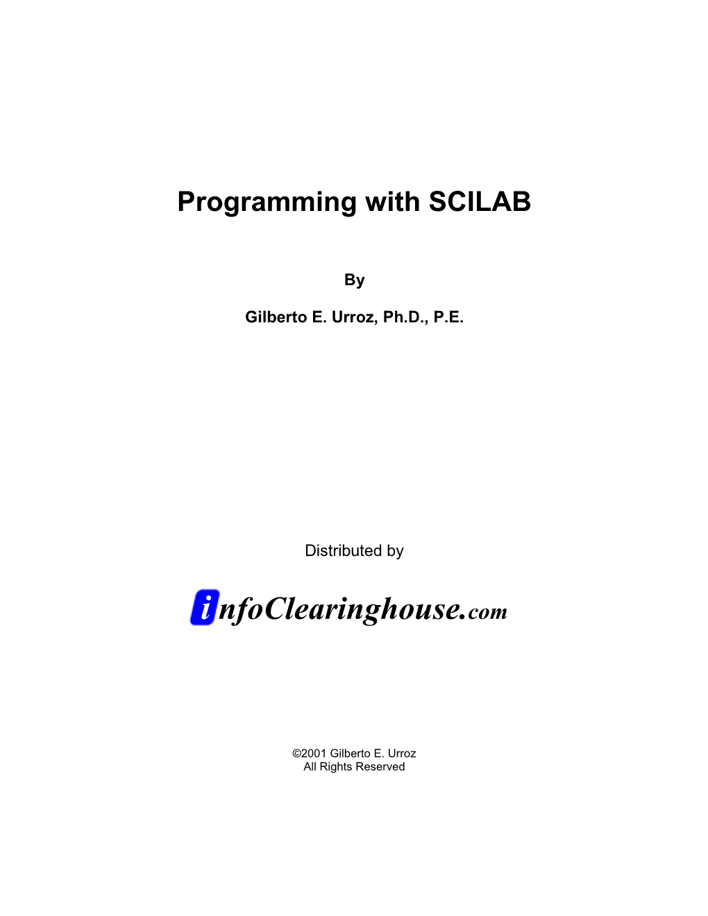 2 Programming in SCILAB
