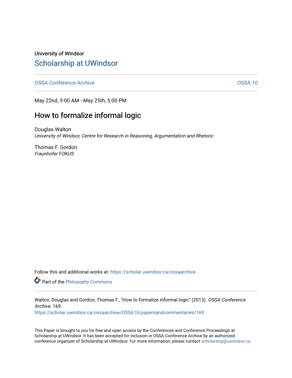 How to Formalize Informal Logic