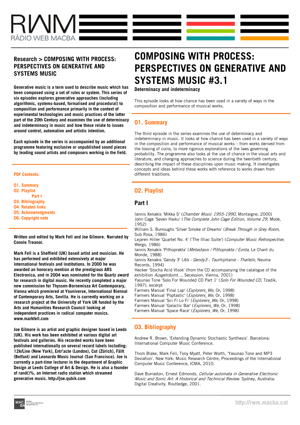 Composing with Process: Perspectives on Generative