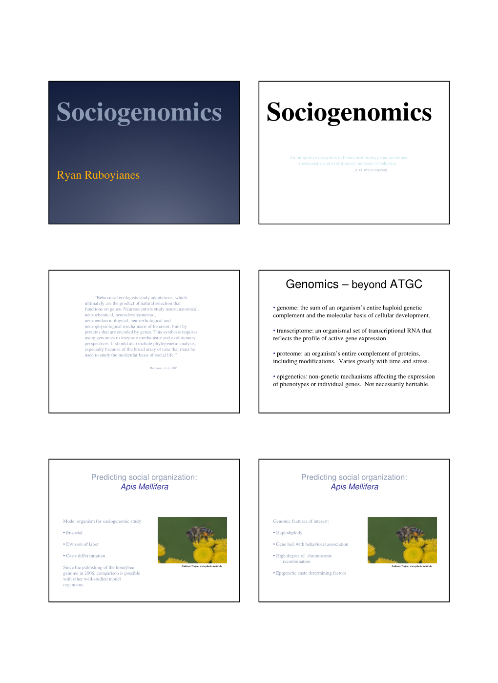 Social Genomics