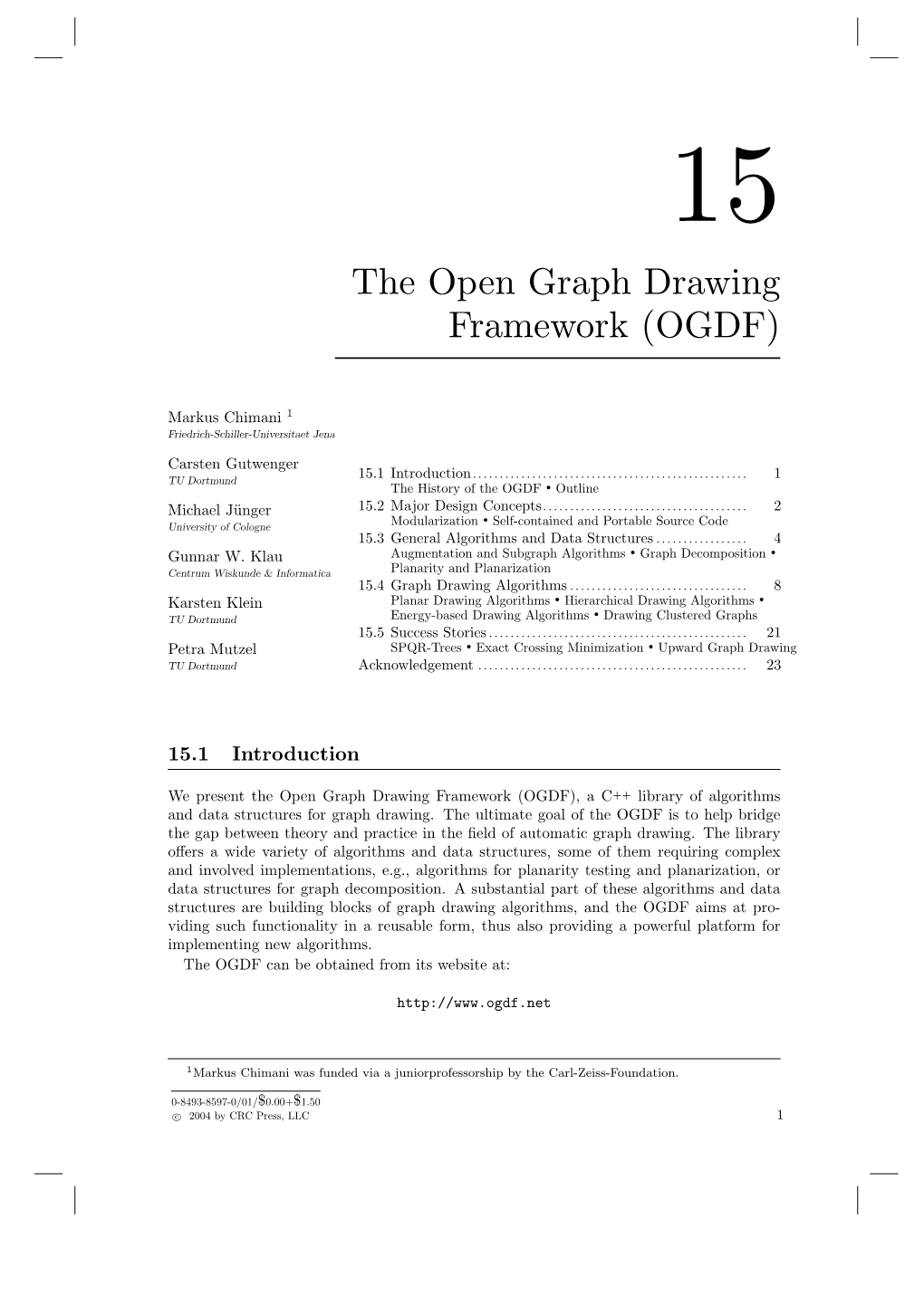 The Open Graph Drawing Framework (OGDF)